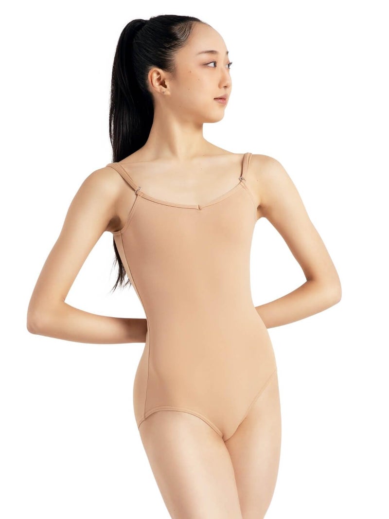 Capezio كابيزيو بنات فريق الأساسيات حمالة صدر قابلة للتعديل، بدلات رياضية، تان خفيف، 8 10 أمريكي - Image 1